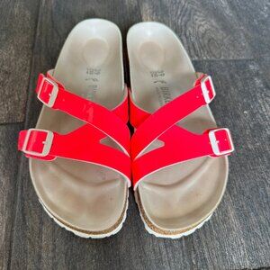 Neon Pink Birkenstocks - Size 39